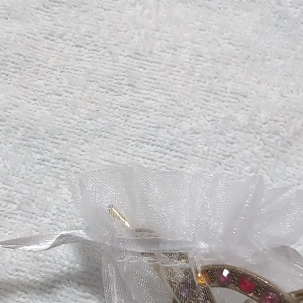 Vintage Art Deco Style Large Flower Rhinestone Hair Clip